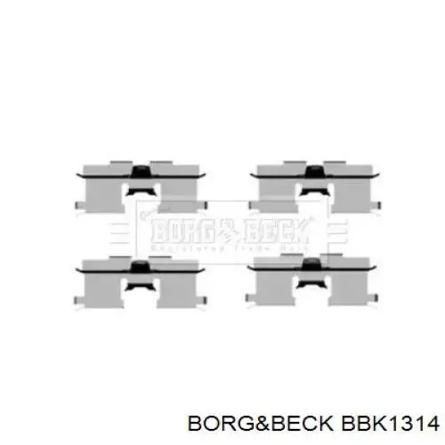 Комплект пружинок крепления дисковых колодок задних BBK1314 Borg&beck