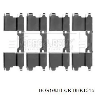 Комплект пружинок крепления дисковых колодок передних BBK1315 Borg&beck