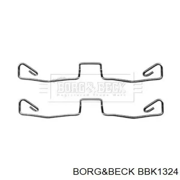 Комплект пружинок крепления дисковых колодок передних BBK1324 Borg&beck