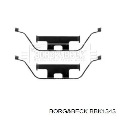 Комплект пружинок крепления дисковых колодок задних BBK1343 Borg&beck