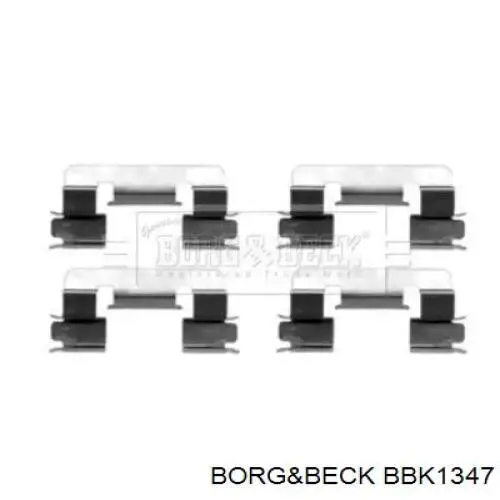 BBK1347 Borg&beck комплект пружинок крепления дисковых колодок передних