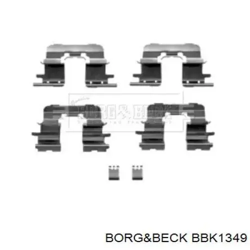 Комплект пружинок крепления дисковых колодок задних BBK1349 Borg&beck