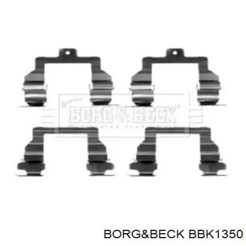 BBK1350 Borg&beck комплект пружинок крепления дисковых колодок передних