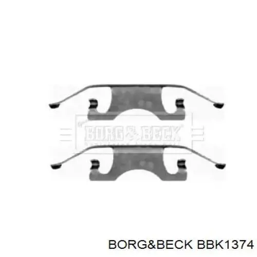 Комплект пружинок крепления дисковых колодок задних BBK1374 Borg&beck