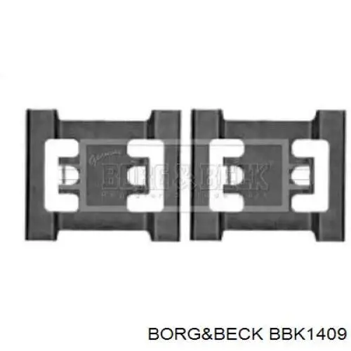 BBK1409 Borg&beck комплект пружинок крепления дисковых колодок передних