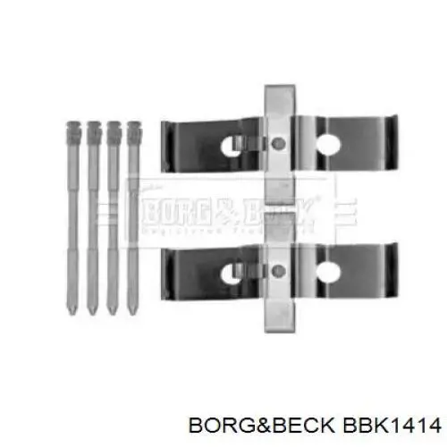 Комплект пружинок крепления дисковых колодок передних BBK1414 Borg&beck