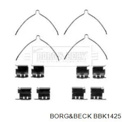 BBK1425 Borg&beck комплект пружинок крепления дисковых колодок передних
