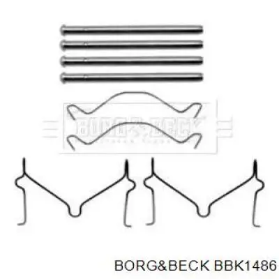 Комплект пружинок крепления дисковых колодок передних BBK1486 Borg&beck