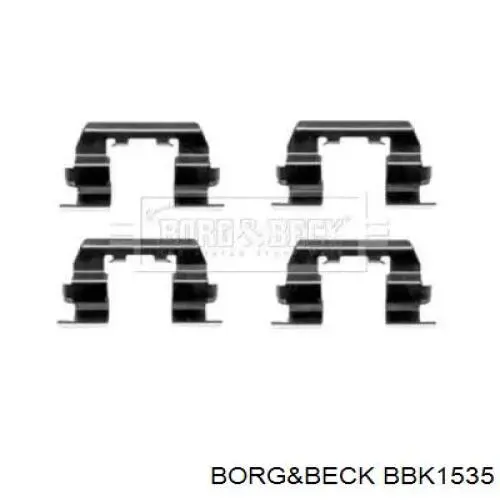 BBK1535 Borg&beck комплект пружинок крепления дисковых колодок передних