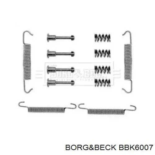 Монтажный комплект задних барабанных колодок BBK6007 Borg&beck