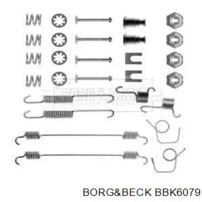 Монтажный комплект задних барабанных колодок BBK6079 Borg&beck