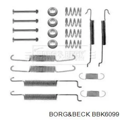 Монтажный комплект задних барабанных колодок BBK6099 Borg&beck