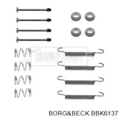 Монтажный комплект задних барабанных колодок BBK6137 Borg&beck