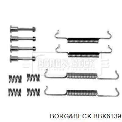 Монтажный комплект задних барабанных колодок BBK6139 Borg&beck