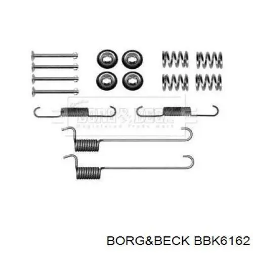 Монтажный комплект задних барабанных колодок BBK6162 Borg&beck