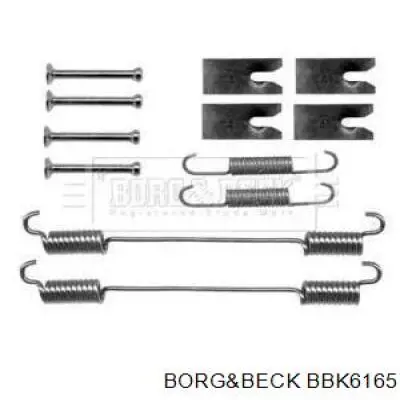 Монтажный комплект задних барабанных колодок BBK6165 Borg&beck