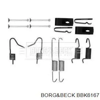 Ремкомплект тормозных колодок BORG&BECK BBK6167