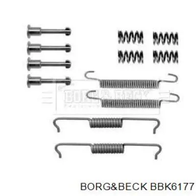 Монтажный комплект задних барабанных колодок BBK6177 Borg&beck