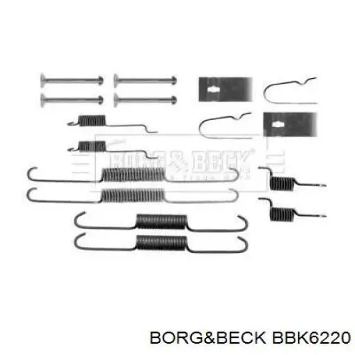 Механизм подвода (самоподвода) барабанных колодок (разводной ремкомплект) BBK6220 Borg&beck