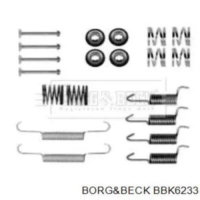 Монтажный комплект задних барабанных колодок BBK6233 Borg&beck