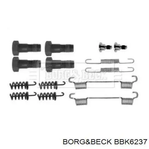 BBK6237 Borg&beck kit de montagem das sapatas traseiras de tambor