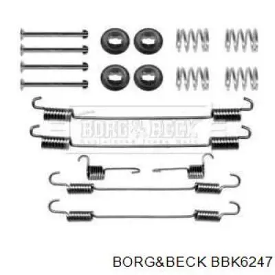 Монтажный комплект задних барабанных колодок BBK6247 Borg&beck