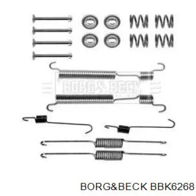 Монтажный комплект задних барабанных колодок BBK6268 Borg&beck