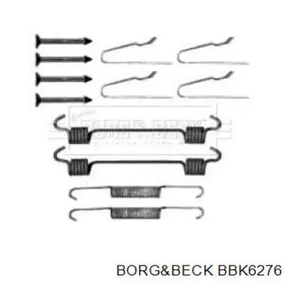 Монтажный комплект задних барабанных колодок BBK6276 Borg&beck