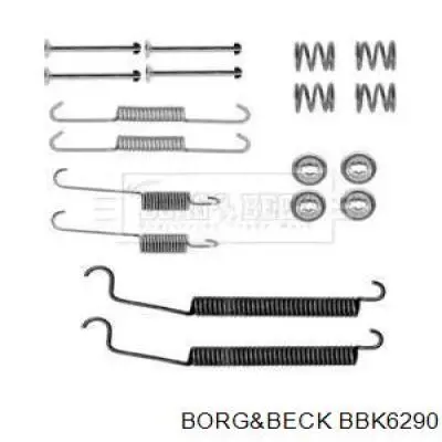 Монтажный комплект задних барабанных колодок BBK6290 Borg&beck