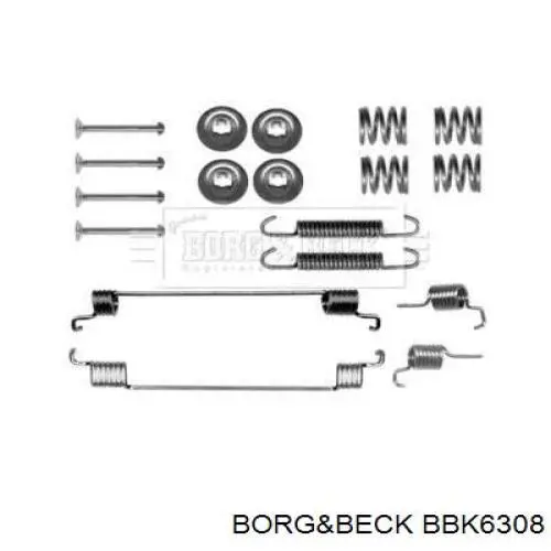 BBK6308 Borg&beck kit de montagem das sapatas traseiras de tambor