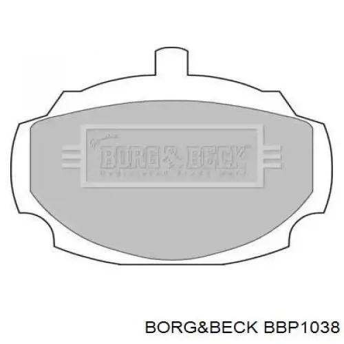 Передние тормозные колодки BBP1038 Borg&beck