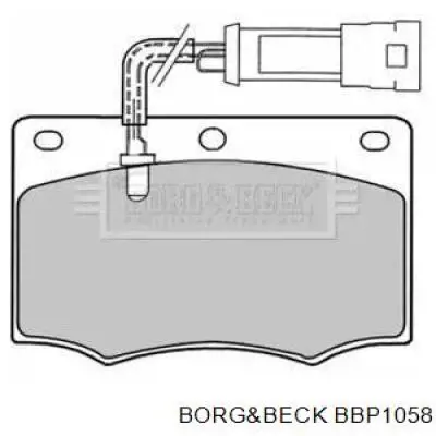 Задние тормозные колодки BBP1058 Borg&beck