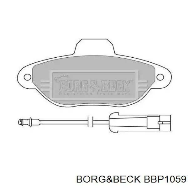 Передние тормозные колодки BBP1059 Borg&beck