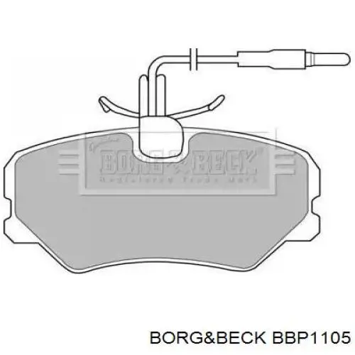 Передние тормозные колодки BBP1105 Borg&beck