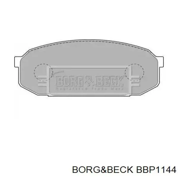 Передние тормозные колодки BBP1144 Borg&beck