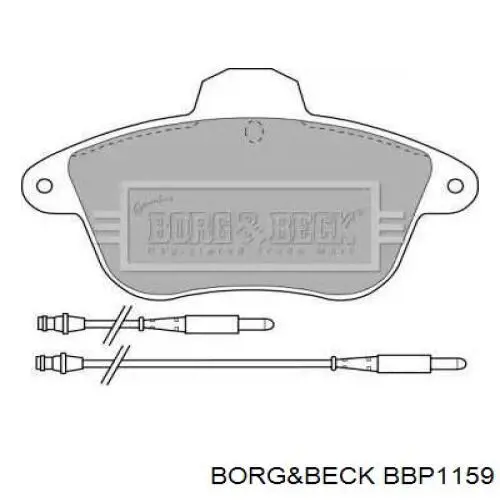 Передние тормозные колодки BBP1159 Borg&beck