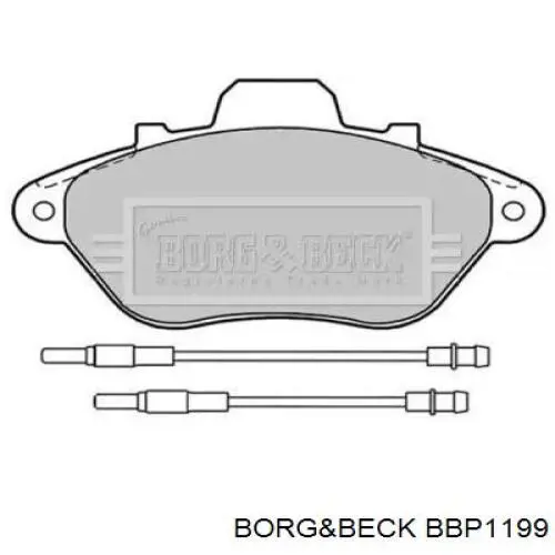 Передние тормозные колодки BBP1199 Borg&beck