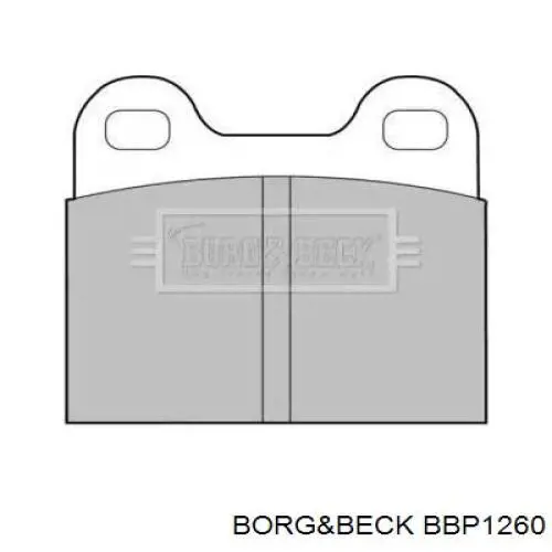 Задние тормозные колодки BBP1260 Borg&beck