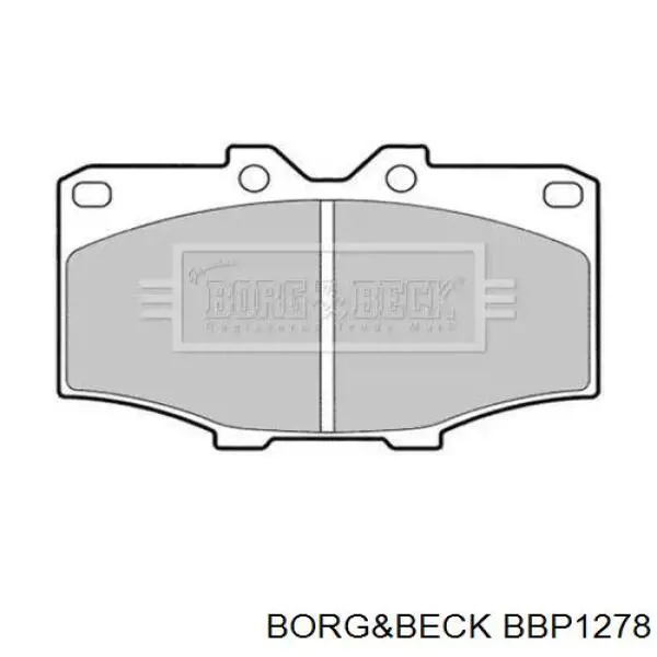 Передние тормозные колодки BBP1278 Borg&beck