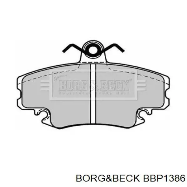 BBP1386 Borg&beck колодки тормозные передние дисковые