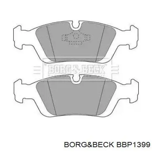 Передние тормозные колодки BBP1399 Borg&beck