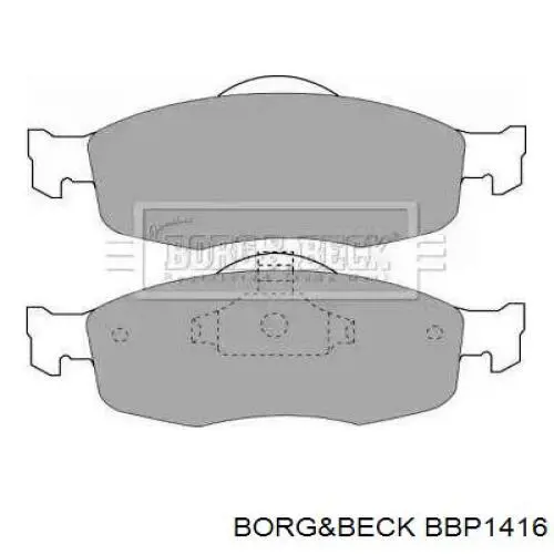 Передние тормозные колодки BBP1416 Borg&beck