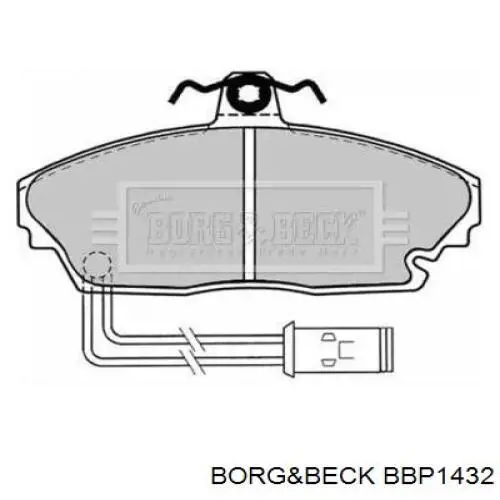 Передние тормозные колодки BBP1432 Borg&beck