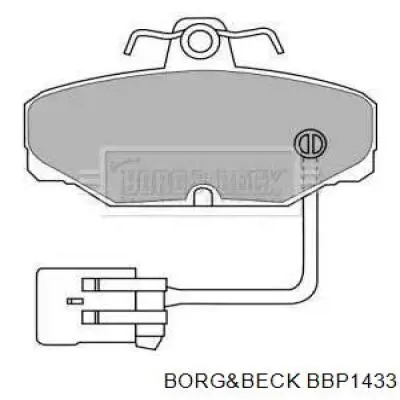 Задние тормозные колодки BBP1433 Borg&beck