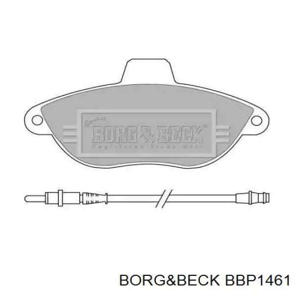 Передние тормозные колодки BBP1461 Borg&beck