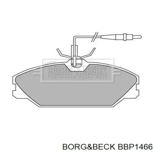 Передние тормозные колодки BBP1466 Borg&beck