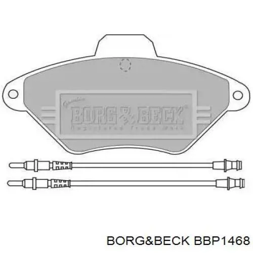 Передние тормозные колодки BBP1468 Borg&beck