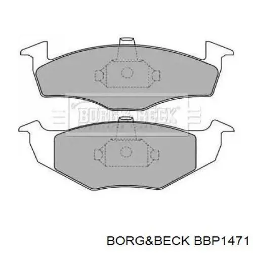 Передние тормозные колодки BBP1471 Borg&beck