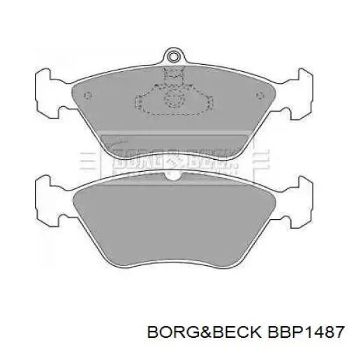 Задние тормозные колодки BBP1487 Borg&beck