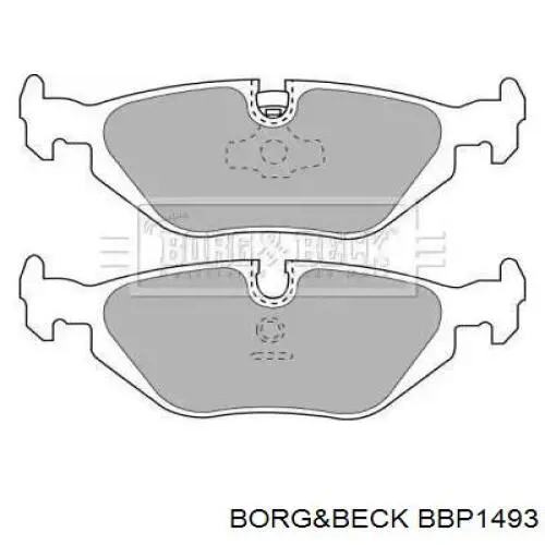 Задние тормозные колодки BBP1493 Borg&beck